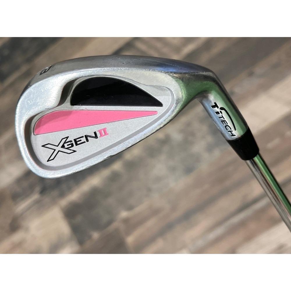 TiTech XGen II Single 8 Iron Ladies Steel Shaft Silver Pink Golf Club RH
